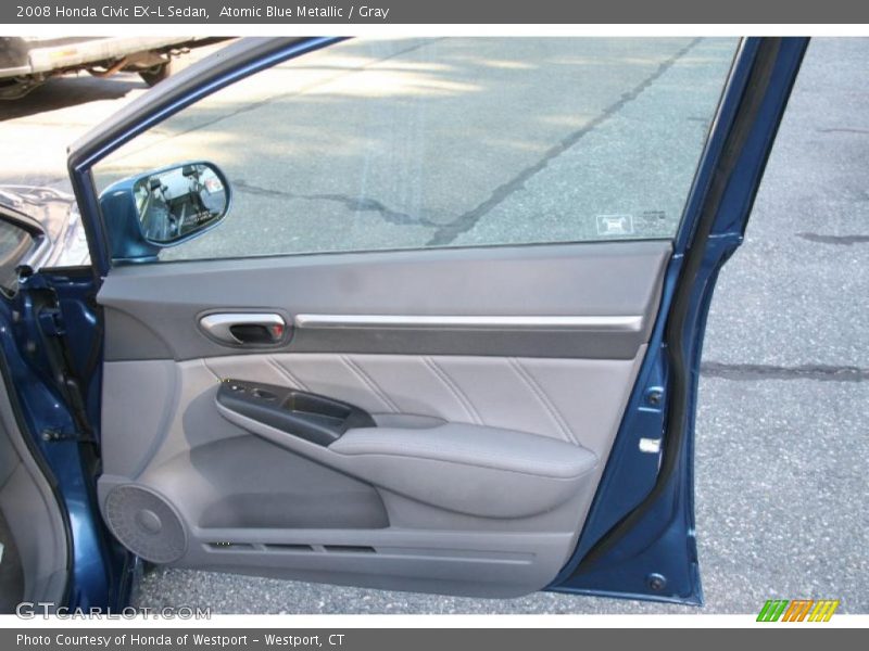 Atomic Blue Metallic / Gray 2008 Honda Civic EX-L Sedan