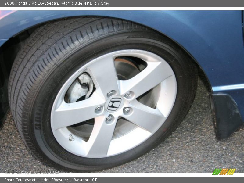 Atomic Blue Metallic / Gray 2008 Honda Civic EX-L Sedan
