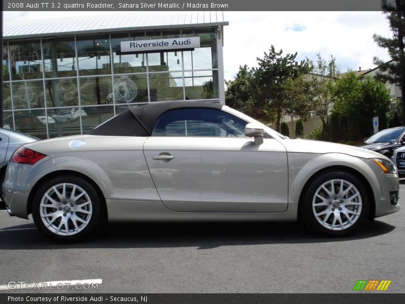 Sahara Silver Metallic / Madras Brown 2008 Audi TT 3.2 quattro Roadster
