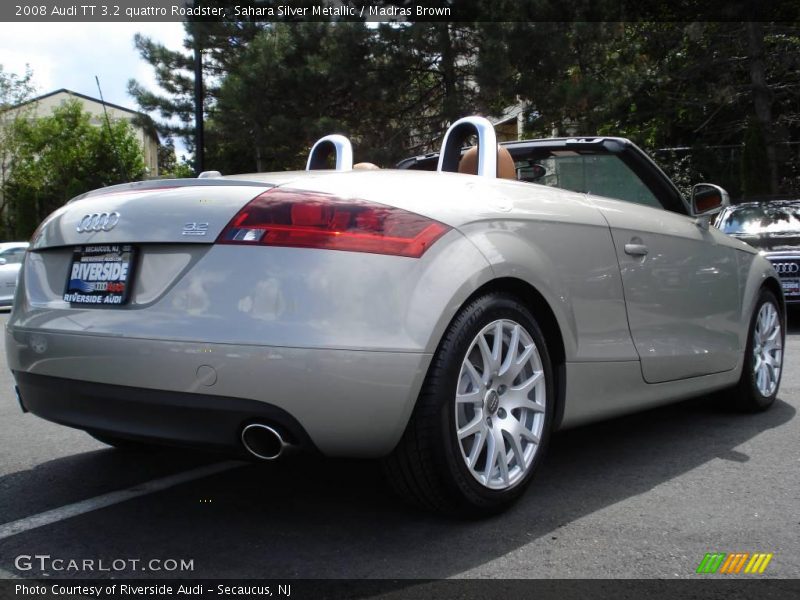 Sahara Silver Metallic / Madras Brown 2008 Audi TT 3.2 quattro Roadster