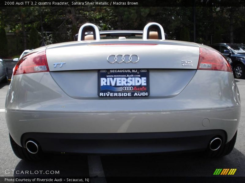 Sahara Silver Metallic / Madras Brown 2008 Audi TT 3.2 quattro Roadster