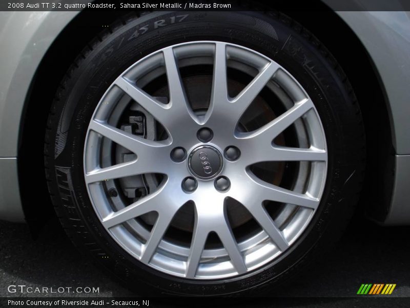 Sahara Silver Metallic / Madras Brown 2008 Audi TT 3.2 quattro Roadster