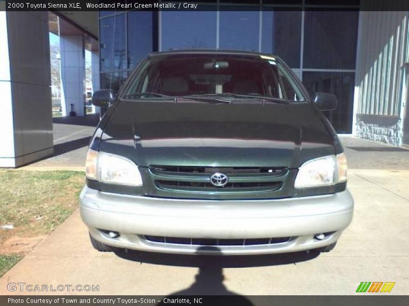 Woodland Pearl Green Metallic / Gray 2000 Toyota Sienna XLE