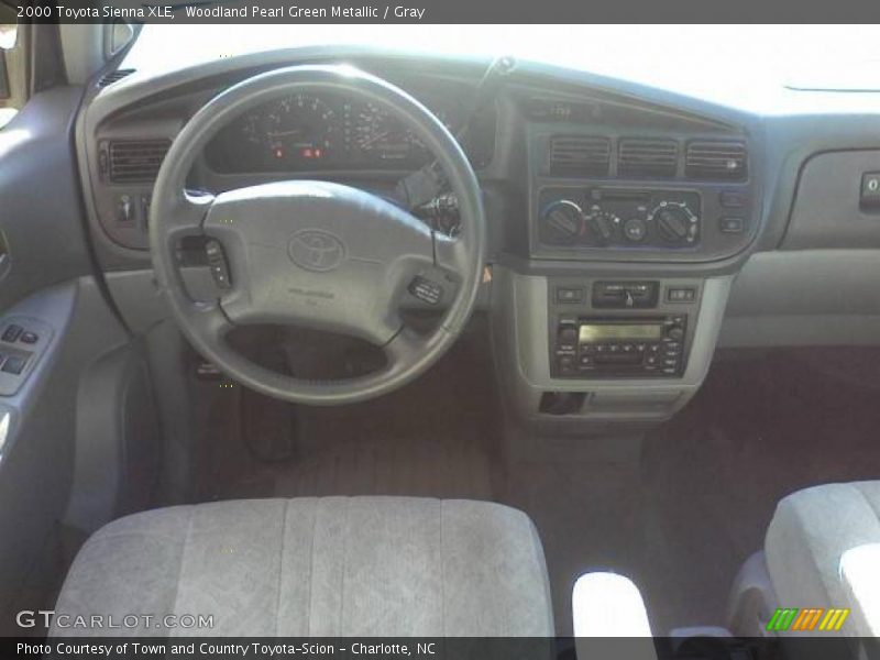 Woodland Pearl Green Metallic / Gray 2000 Toyota Sienna XLE