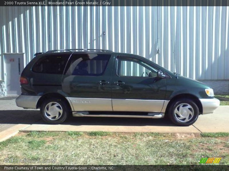 Woodland Pearl Green Metallic / Gray 2000 Toyota Sienna XLE
