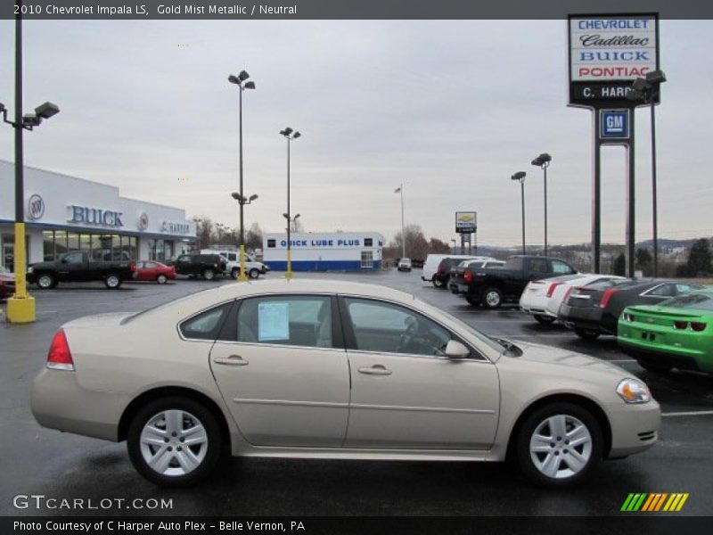 Gold Mist Metallic / Neutral 2010 Chevrolet Impala LS