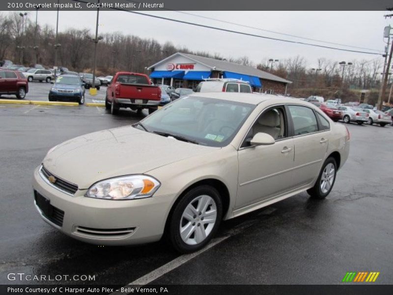Gold Mist Metallic / Neutral 2010 Chevrolet Impala LS