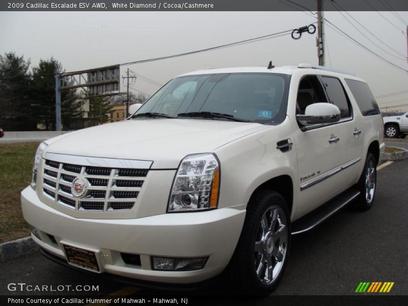 White Diamond / Cocoa/Cashmere 2009 Cadillac Escalade ESV AWD