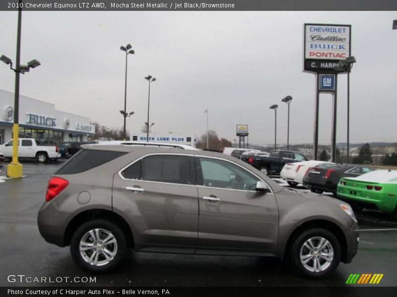 Mocha Steel Metallic / Jet Black/Brownstone 2010 Chevrolet Equinox LTZ AWD