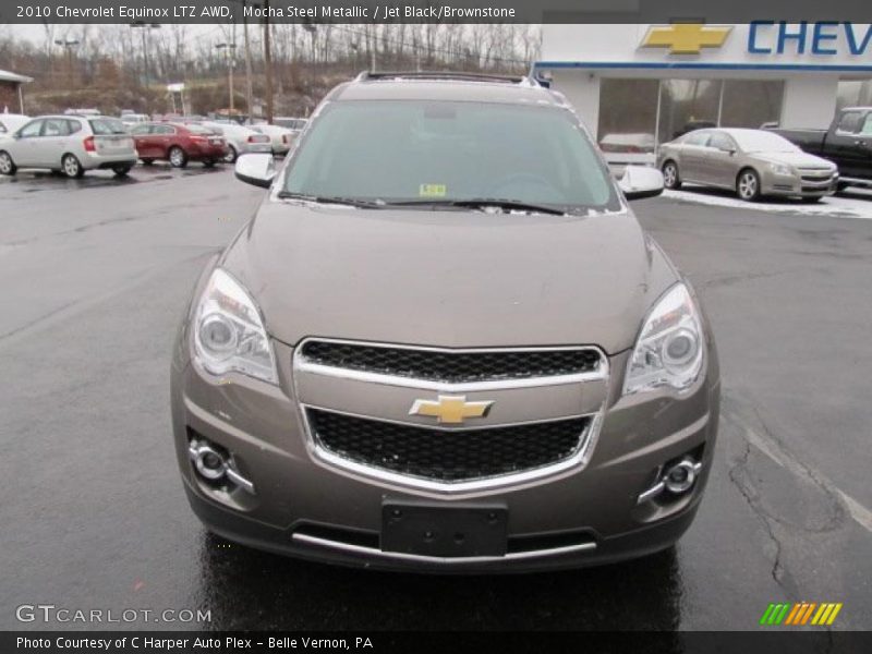 Mocha Steel Metallic / Jet Black/Brownstone 2010 Chevrolet Equinox LTZ AWD