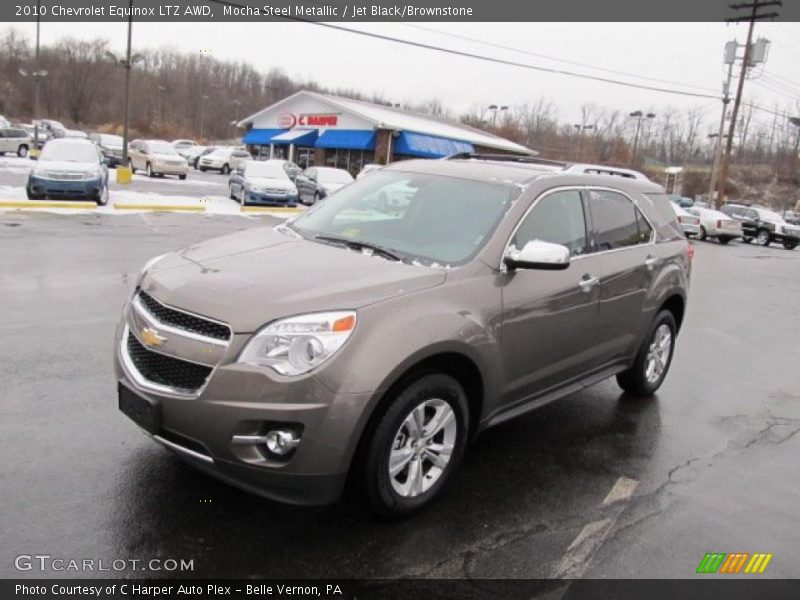 Mocha Steel Metallic / Jet Black/Brownstone 2010 Chevrolet Equinox LTZ AWD