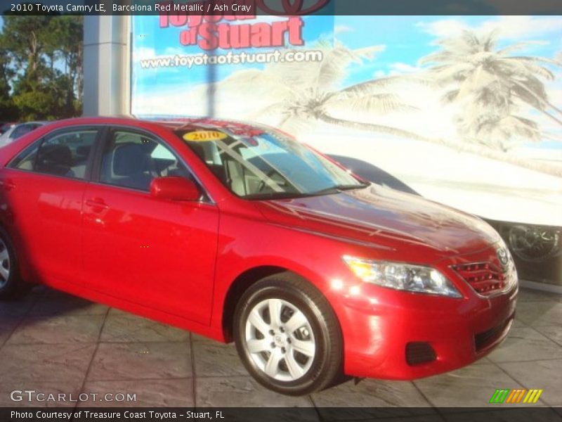 Barcelona Red Metallic / Ash Gray 2010 Toyota Camry LE