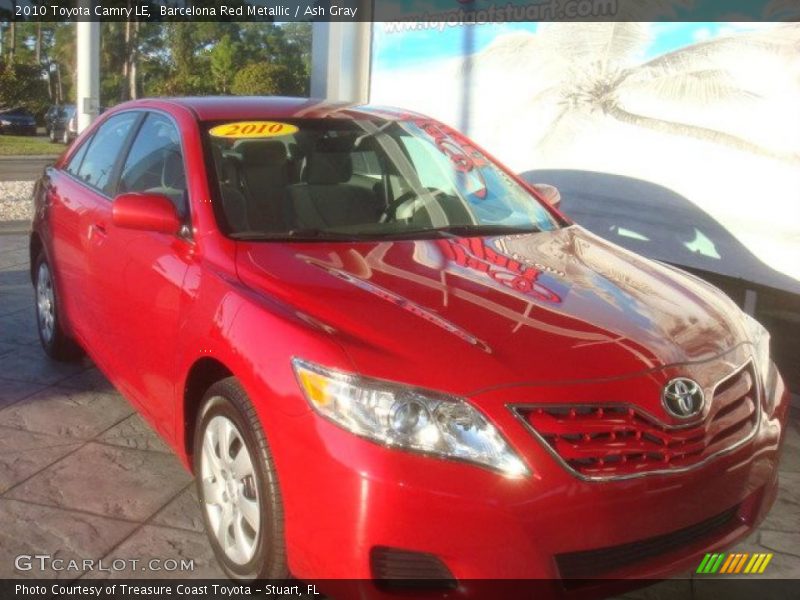 Barcelona Red Metallic / Ash Gray 2010 Toyota Camry LE