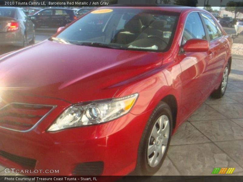 Barcelona Red Metallic / Ash Gray 2010 Toyota Camry LE