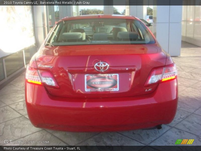 Barcelona Red Metallic / Ash Gray 2010 Toyota Camry LE