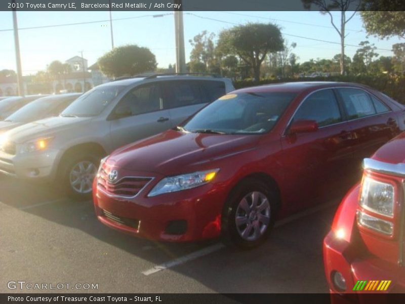 Barcelona Red Metallic / Ash Gray 2010 Toyota Camry LE