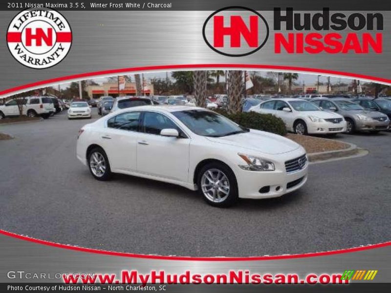 Winter Frost White / Charcoal 2011 Nissan Maxima 3.5 S