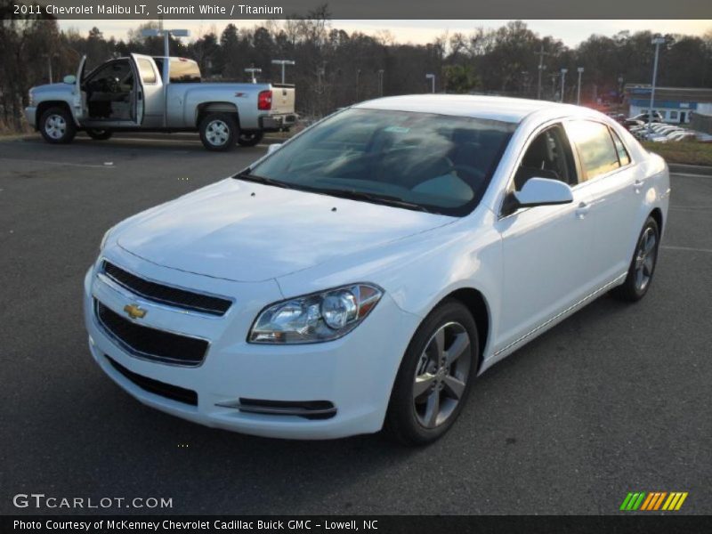 Summit White / Titanium 2011 Chevrolet Malibu LT