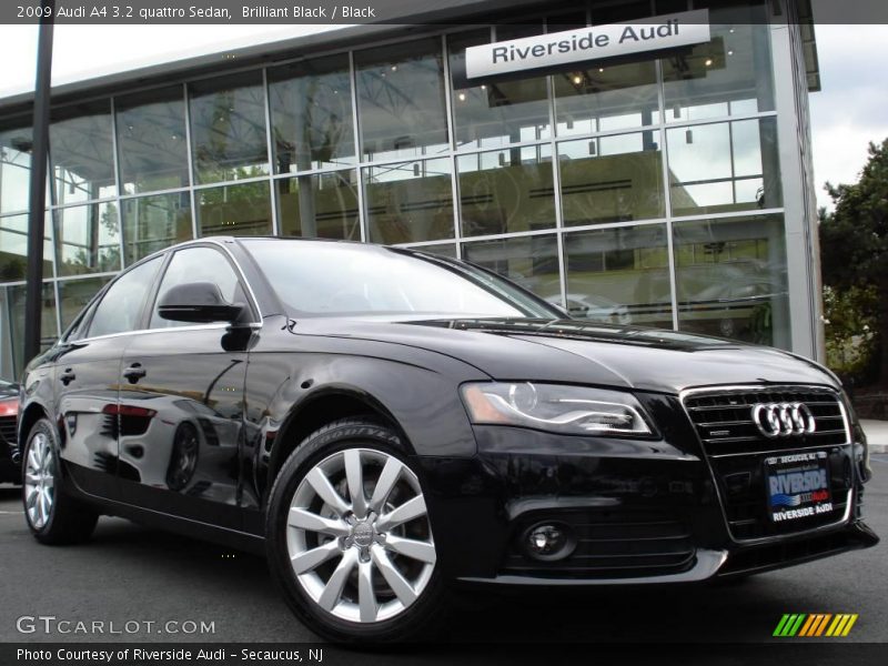 Brilliant Black / Black 2009 Audi A4 3.2 quattro Sedan