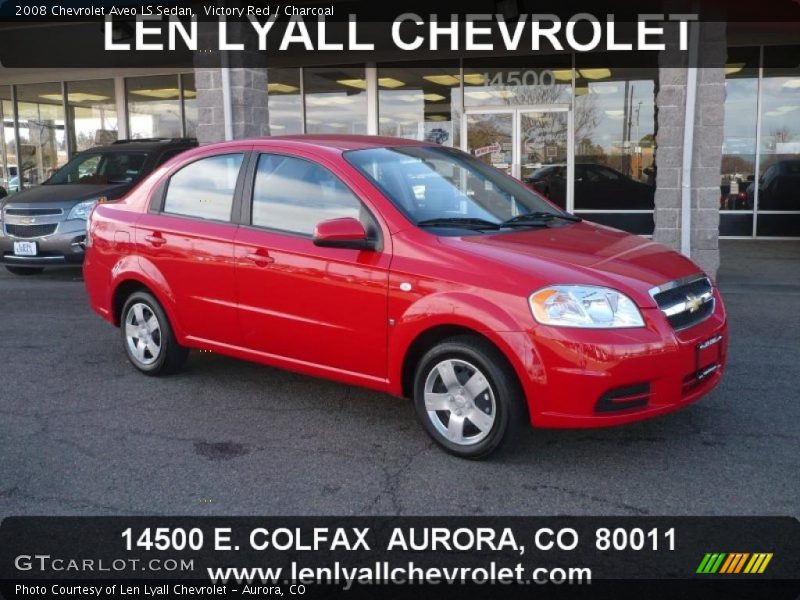 Victory Red / Charcoal 2008 Chevrolet Aveo LS Sedan