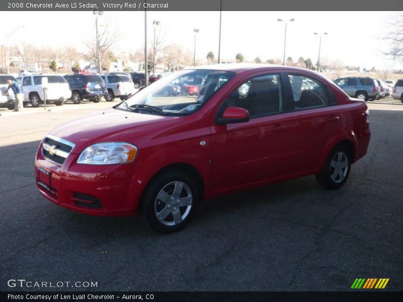 Victory Red / Charcoal 2008 Chevrolet Aveo LS Sedan