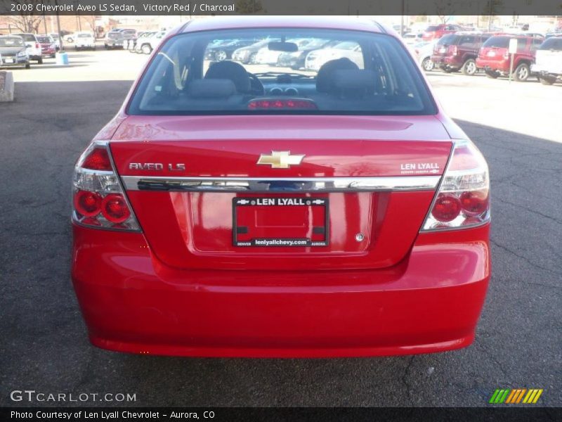 Victory Red / Charcoal 2008 Chevrolet Aveo LS Sedan