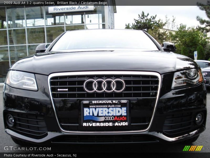 Brilliant Black / Cardamom Beige 2009 Audi A4 3.2 quattro Sedan