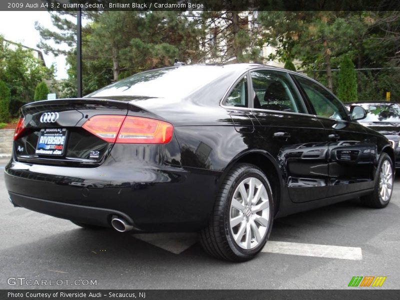 Brilliant Black / Cardamom Beige 2009 Audi A4 3.2 quattro Sedan