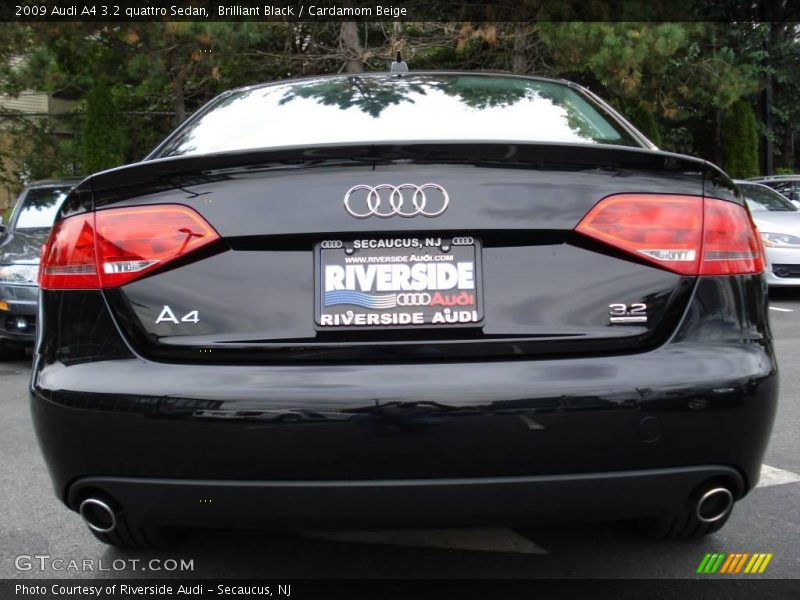 Brilliant Black / Cardamom Beige 2009 Audi A4 3.2 quattro Sedan
