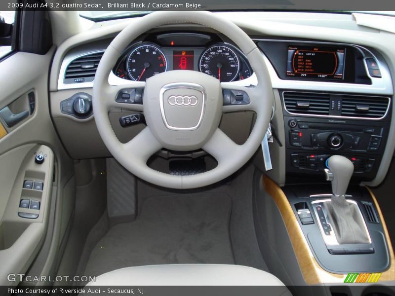 Brilliant Black / Cardamom Beige 2009 Audi A4 3.2 quattro Sedan