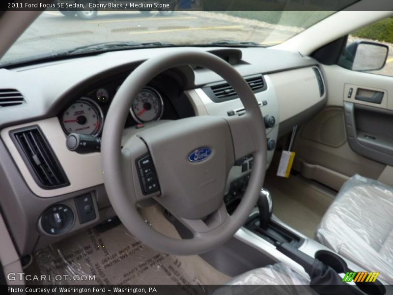 Ebony Black / Medium Stone 2011 Ford Focus SE Sedan
