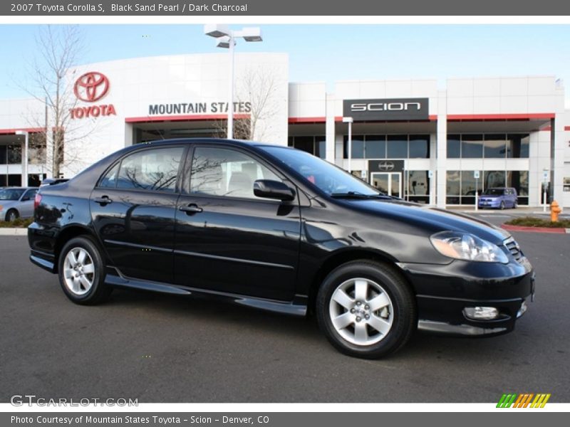 Black Sand Pearl / Dark Charcoal 2007 Toyota Corolla S