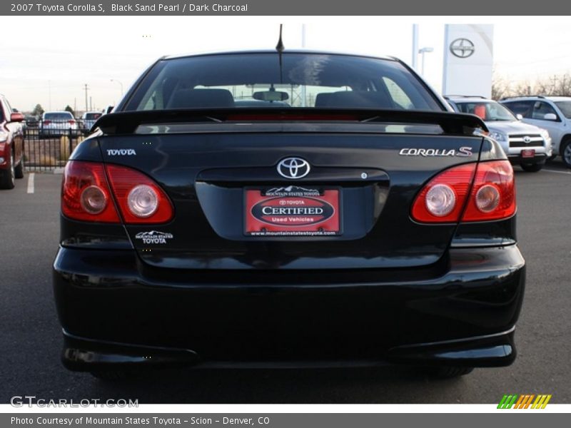 Black Sand Pearl / Dark Charcoal 2007 Toyota Corolla S