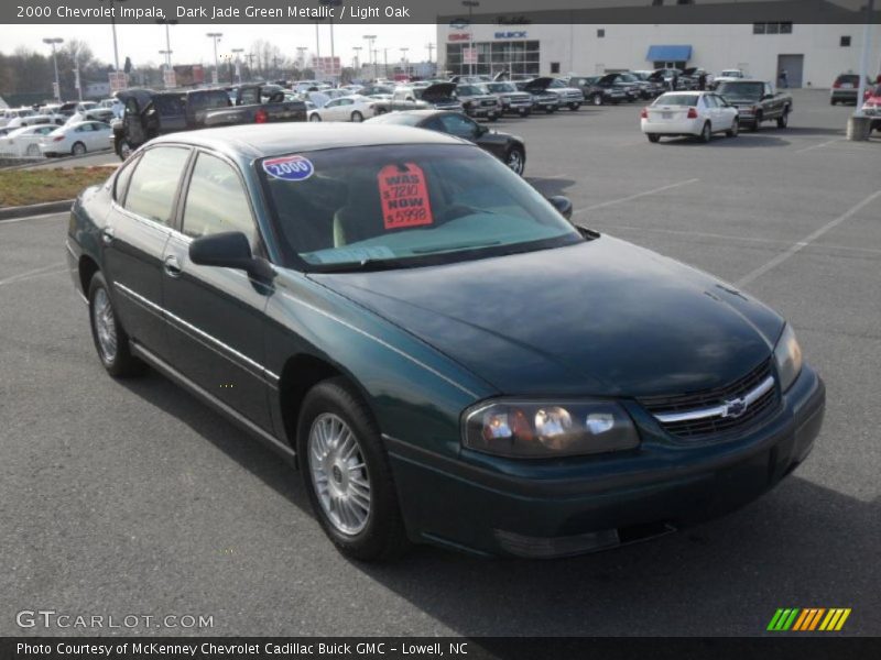Dark Jade Green Metallic / Light Oak 2000 Chevrolet Impala