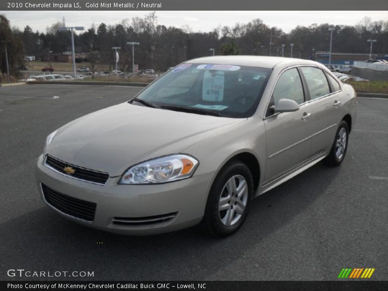 Gold Mist Metallic / Neutral 2010 Chevrolet Impala LS