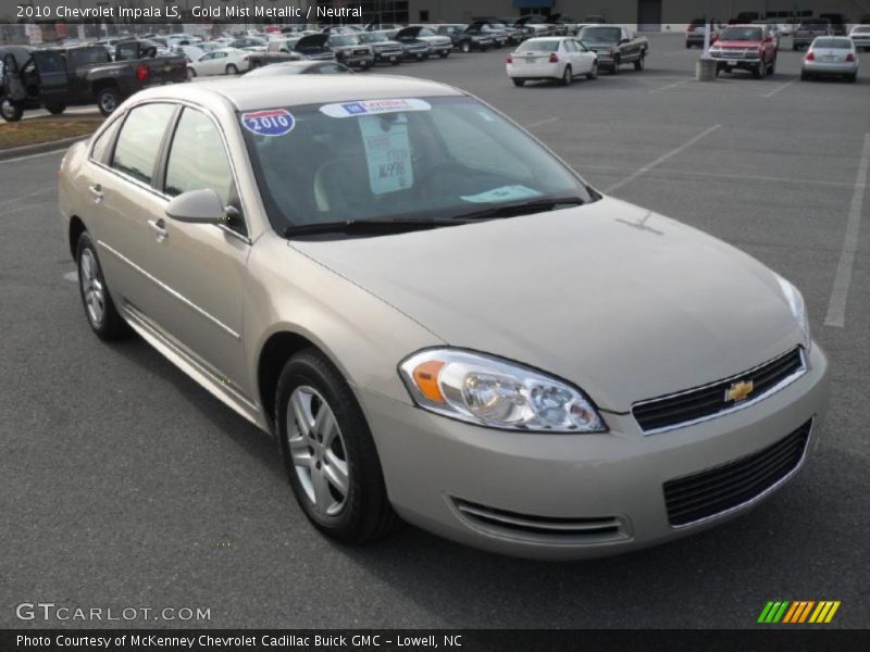 Gold Mist Metallic / Neutral 2010 Chevrolet Impala LS