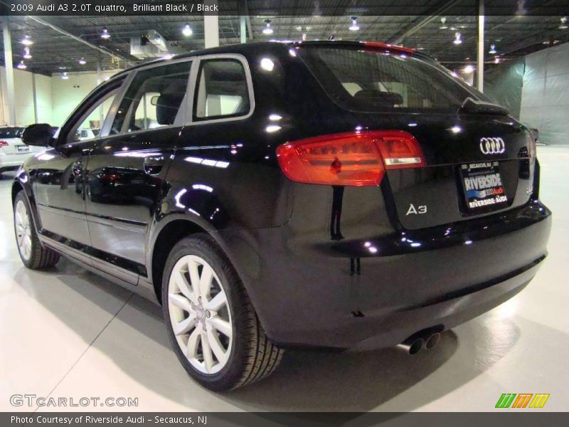 Brilliant Black / Black 2009 Audi A3 2.0T quattro