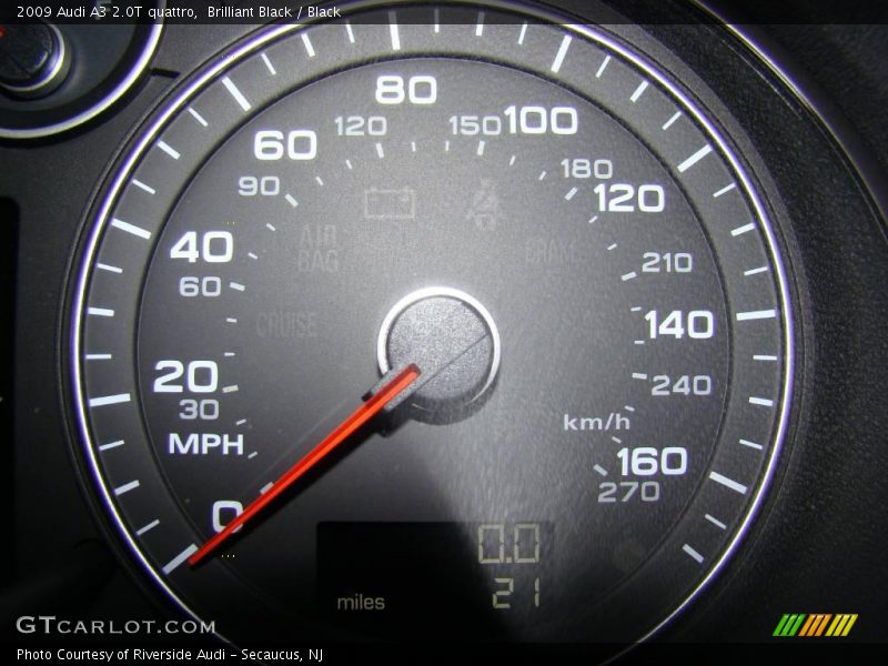 Brilliant Black / Black 2009 Audi A3 2.0T quattro