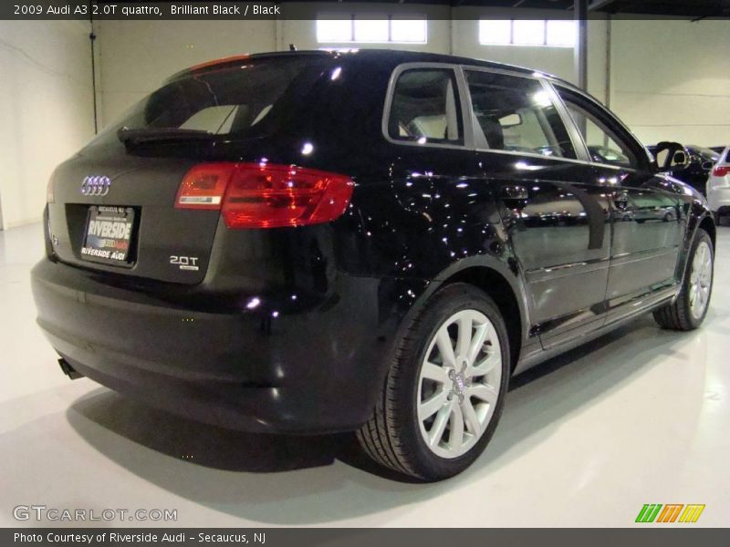Brilliant Black / Black 2009 Audi A3 2.0T quattro