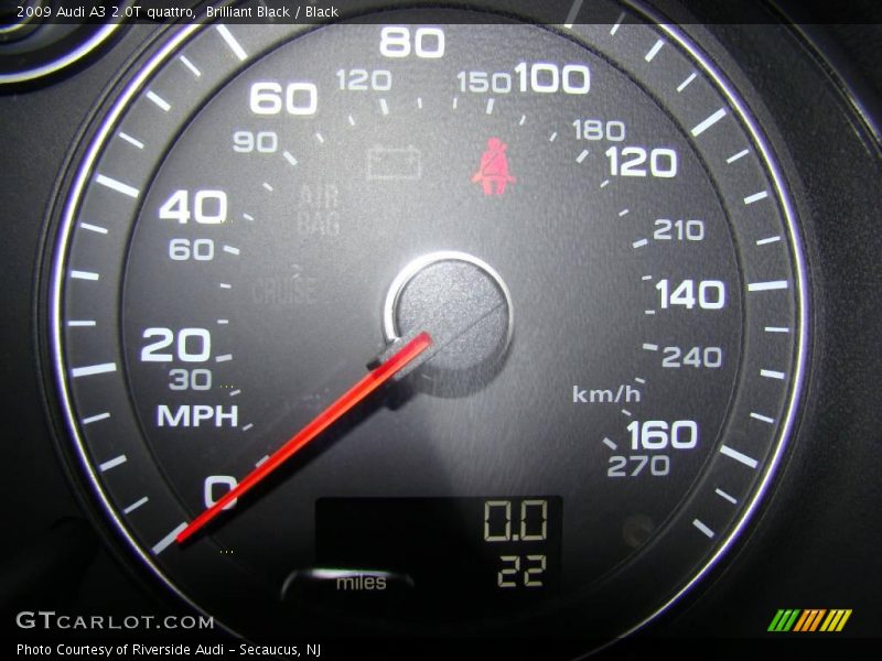 Brilliant Black / Black 2009 Audi A3 2.0T quattro