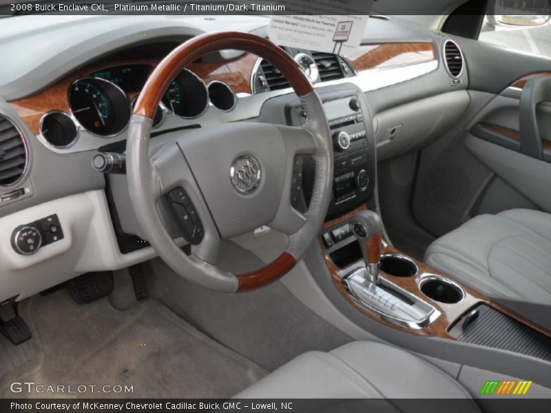 Platinum Metallic / Titanium/Dark Titanium 2008 Buick Enclave CXL