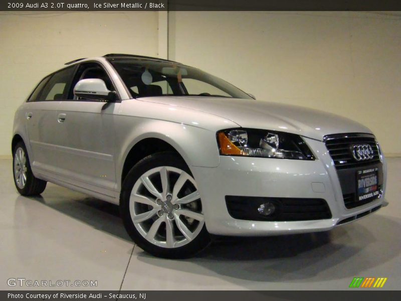 Ice Silver Metallic / Black 2009 Audi A3 2.0T quattro