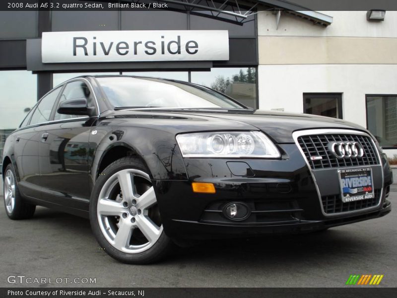 Brilliant Black / Black 2008 Audi A6 3.2 quattro Sedan