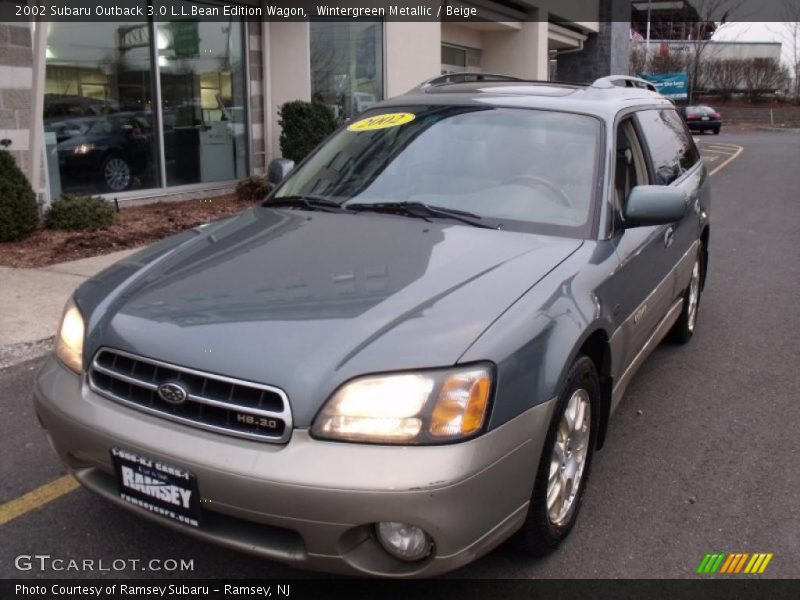 Wintergreen Metallic / Beige 2002 Subaru Outback 3.0 L.L.Bean Edition Wagon