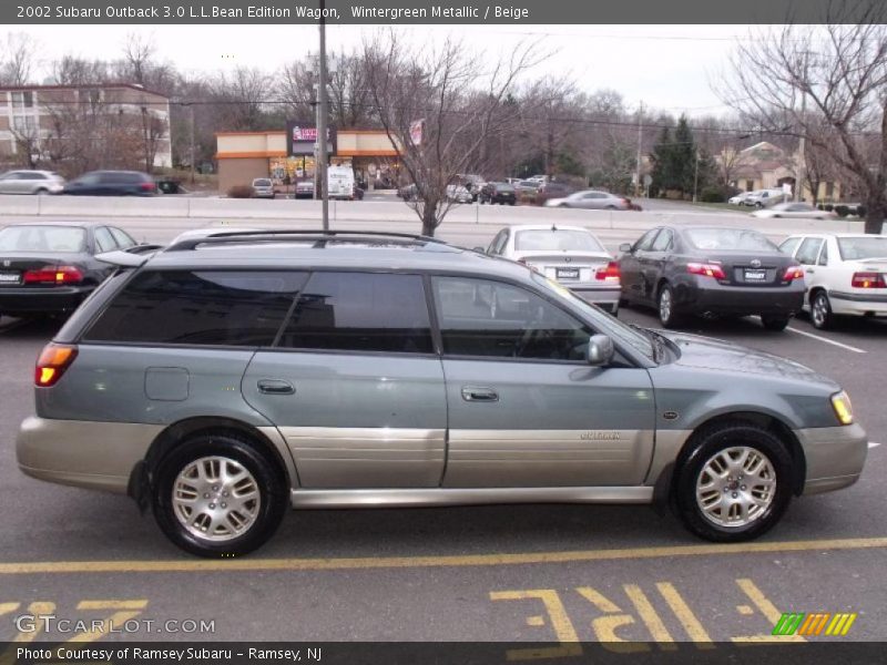 Wintergreen Metallic / Beige 2002 Subaru Outback 3.0 L.L.Bean Edition Wagon
