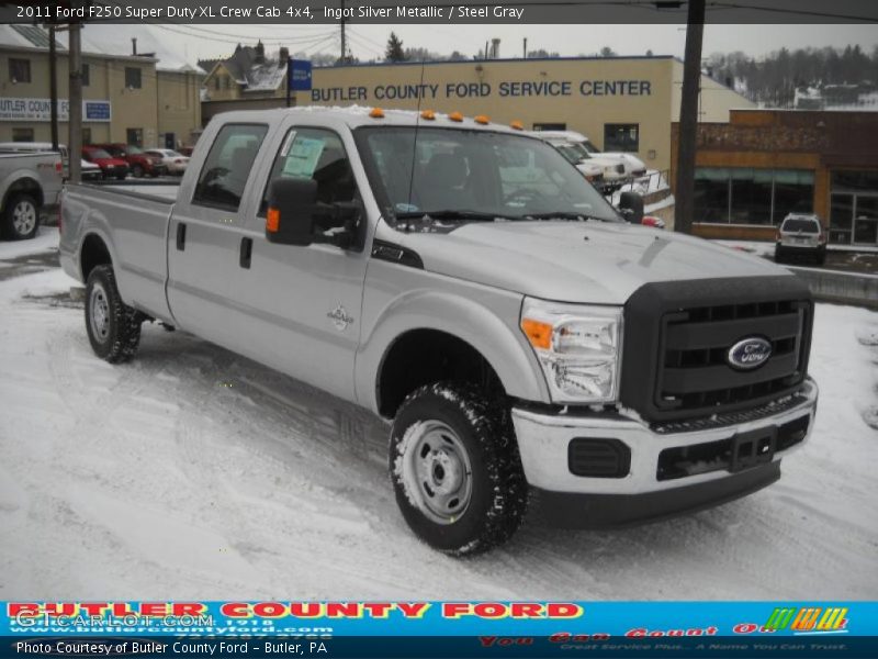 Ingot Silver Metallic / Steel Gray 2011 Ford F250 Super Duty XL Crew Cab 4x4