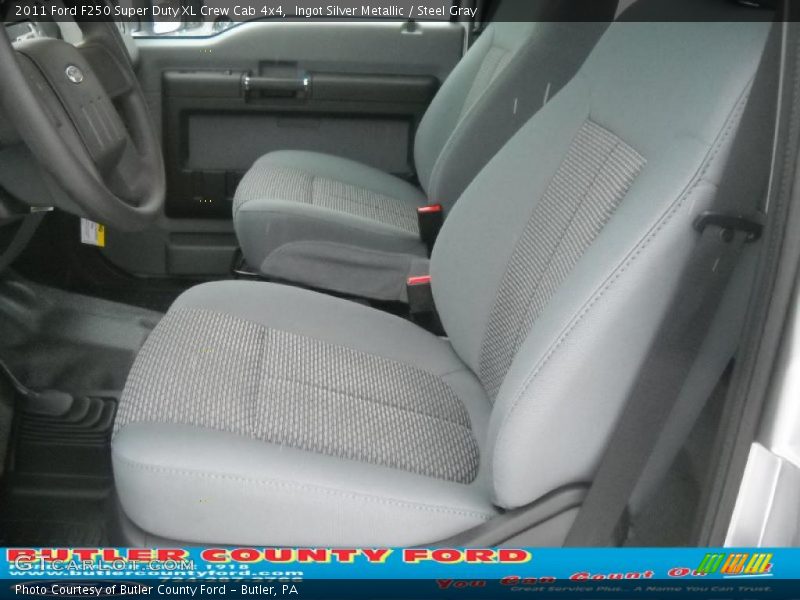 Ingot Silver Metallic / Steel Gray 2011 Ford F250 Super Duty XL Crew Cab 4x4