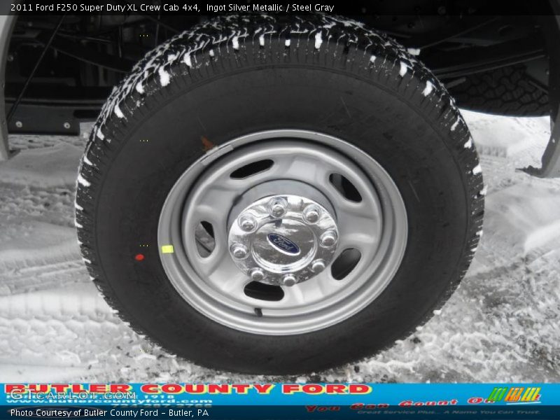 Ingot Silver Metallic / Steel Gray 2011 Ford F250 Super Duty XL Crew Cab 4x4