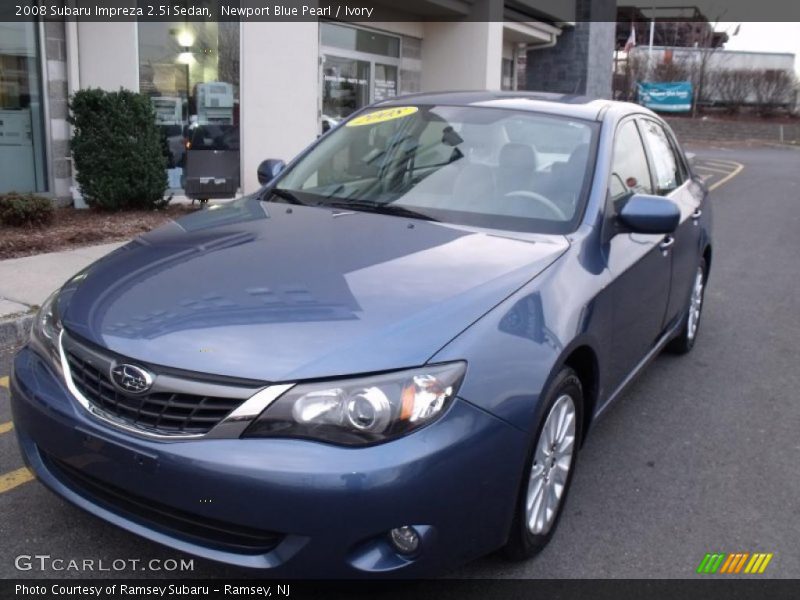 Newport Blue Pearl / Ivory 2008 Subaru Impreza 2.5i Sedan