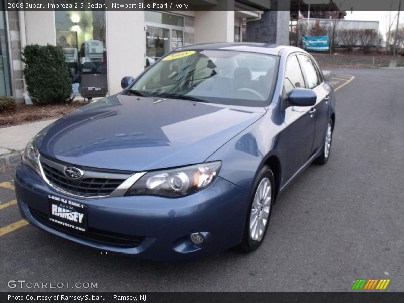 Newport Blue Pearl / Ivory 2008 Subaru Impreza 2.5i Sedan